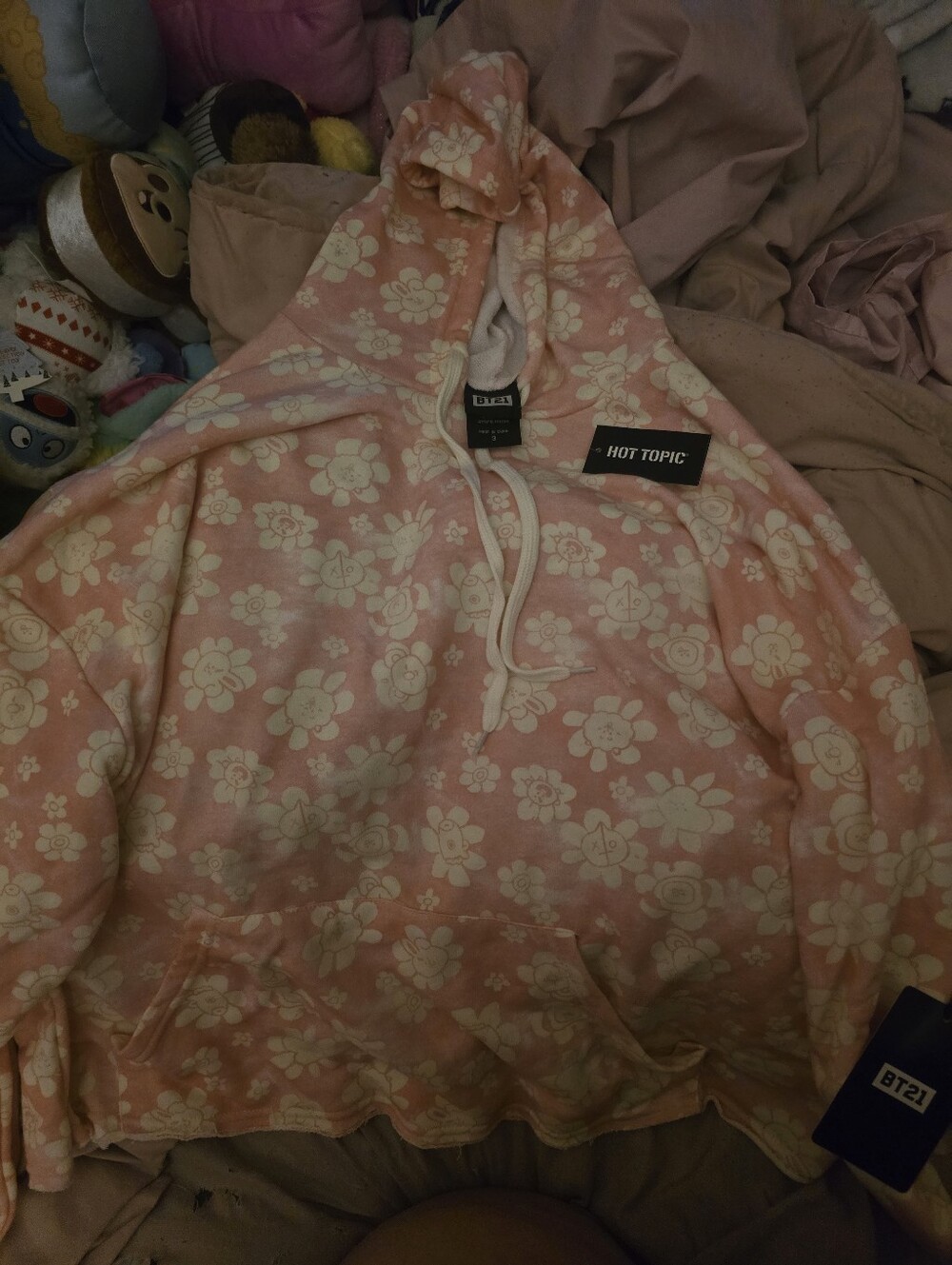 BT21 BTS LINE FRIENDS Pink Hot Topic Hoodie